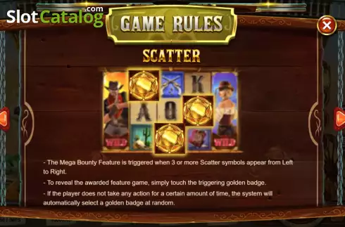 Game Features screen 2. Wild West Glory slot