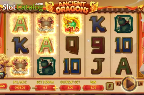 Win screen 2. Ancient Dragons slot