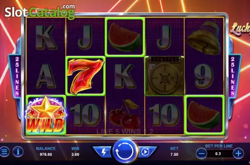 Win screen. Lucky 7 (Triple Profits Games) slot
