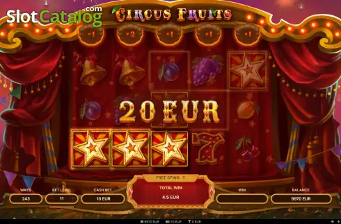 Bildschirm6. Circus Fruits slot
