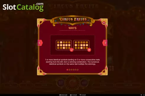 Bildschirm9. Circus Fruits slot