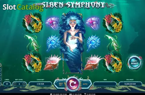 Reel screen. Siren Symphony slot