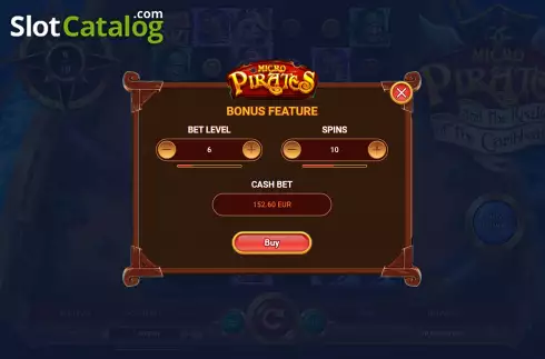 Buy Feature Screen. Micropirates and the Kraken of the Caribbean slot