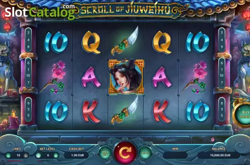 Game Screen. Scroll of Jiuweihu slot