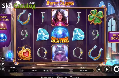 Game screen. Mystic Charms slot