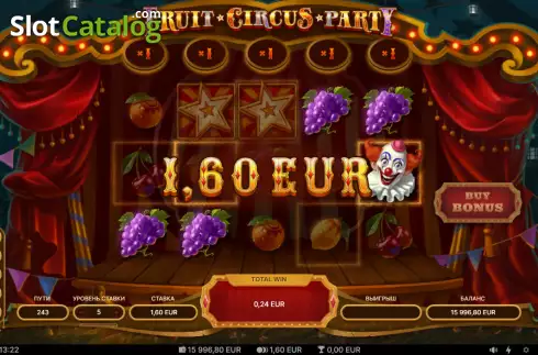 Schermo3. Fruit Circus Party slot