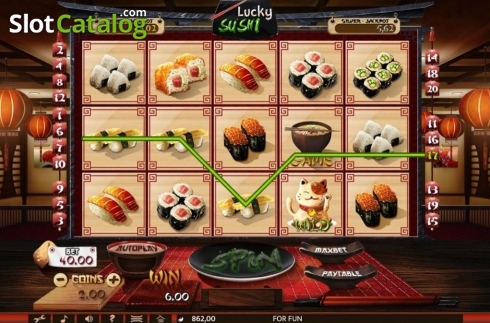 Ecran3. Lucky Sushi slot