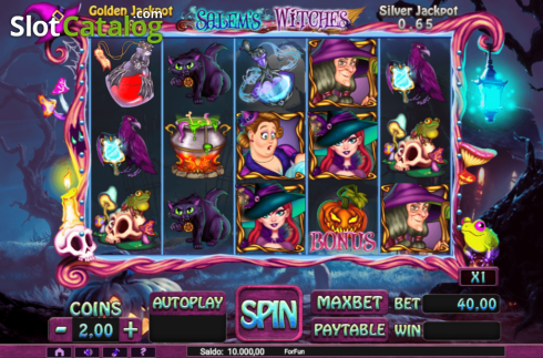 Bildschirm2. Salem's Witches slot