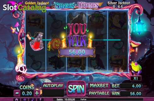 Win Screen 2. Salem's Witches slot