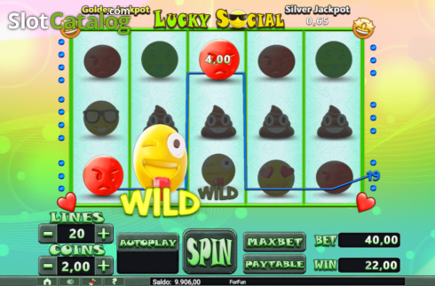 Win Screen 2. Lucky Social slot