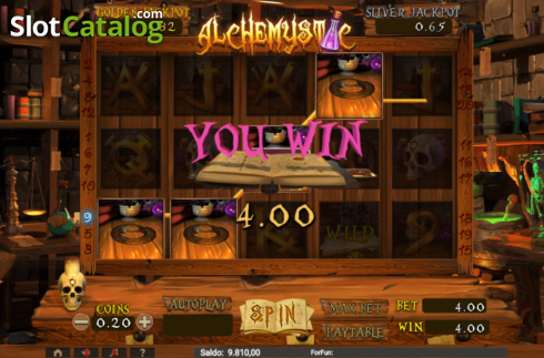 Win Screen 2. Alchemystic slot