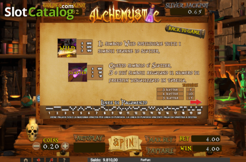 Bildschirm5. Alchemystic slot