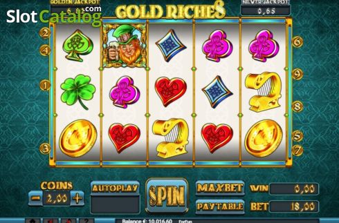 Écran5. Gold Riches (Slot Machine Design) Machine à sous