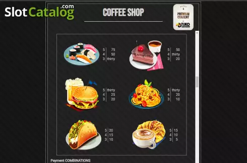 Captura de tela8. Coffee Shop slot
