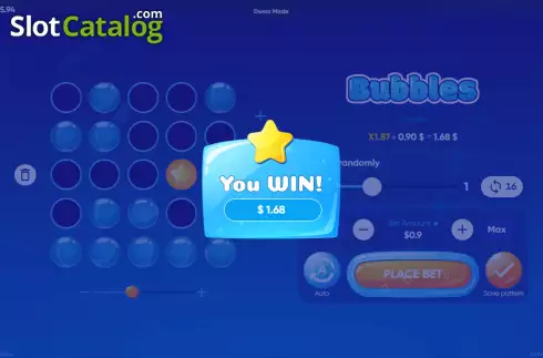 Win screen. Bubbles (Turbo Games) slot