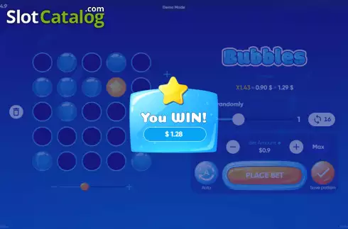 Win screen 2. Bubbles (Turbo Games) slot