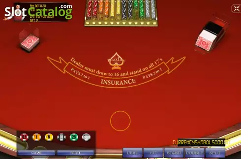 画面2. Blackjack Double Deck カジノスロット