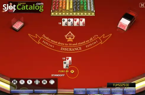 画面4. Blackjack Double Deck カジノスロット