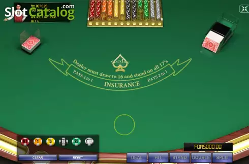 Start Screen. Blackjack Four Deck slot