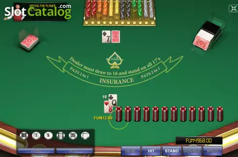 Skärmdump4. Blackjack Four Deck slot