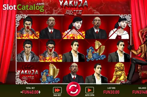 画面3. Yakuza (Urgent Games) カジノスロット