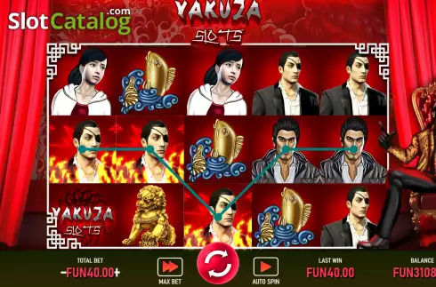画面4. Yakuza (Urgent Games) カジノスロット