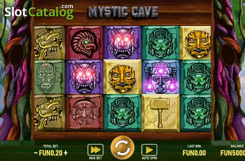 Reel Screen. Mystic Cave slot