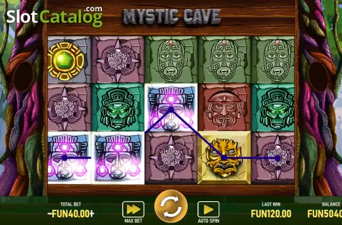 Win Screen. Mystic Cave slot