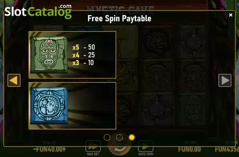 Paytable 3. Mystic Cave slot