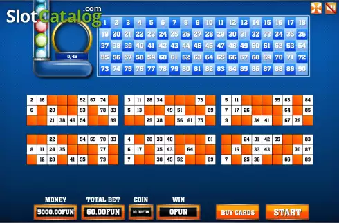 Game Screen. Bingo (Urgent Games) slot