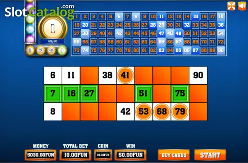 Game Screen 4. Bingo (Urgent Games) slot