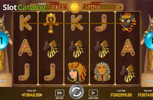 Ekran6. Egyptian Treasures (Urgent Games) yuvası