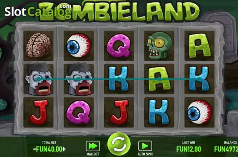 Win Screen. Zombieland slot