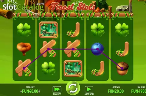 Win Screen. Enchanted Forest (Urgent Games) slot