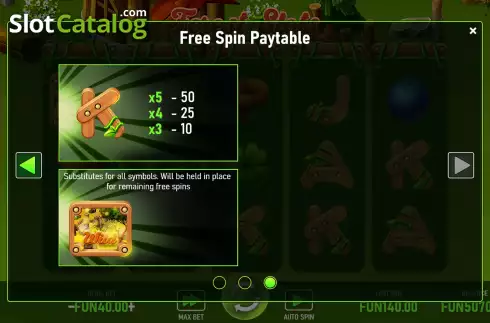 Paytable 3. Enchanted Forest (Urgent Games) slot