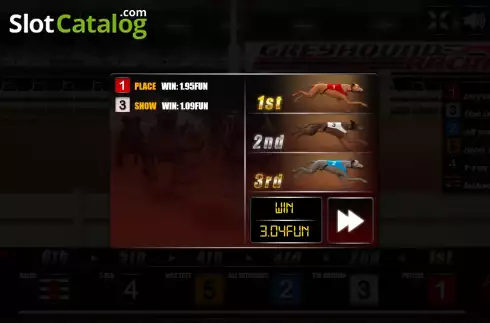画面7. Greyhound Racing (Urgent Games) カジノスロット