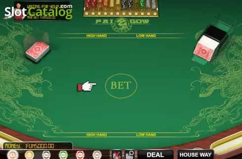 Game screen. Pai Gow Poker (Urgent Games) slot