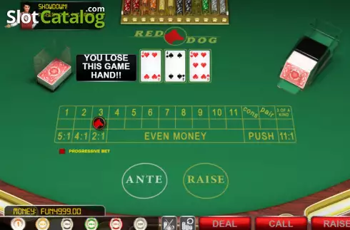 Pantalla5. Red Dog Poker Tragamonedas 