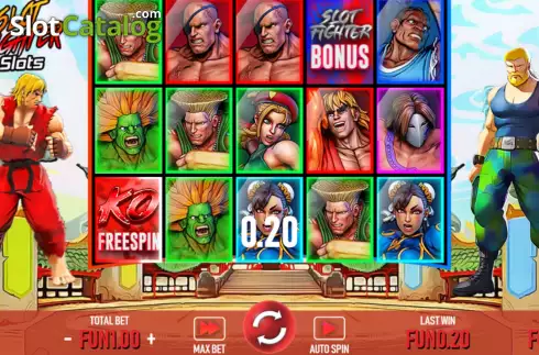 Win screen. Slot Fighter slot