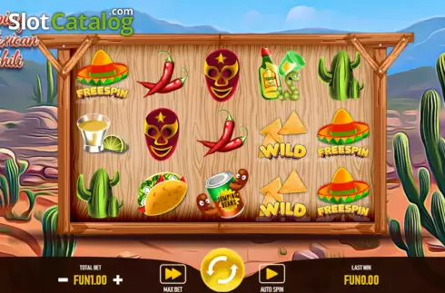 Game screen. Spicy Mexican Chili slot