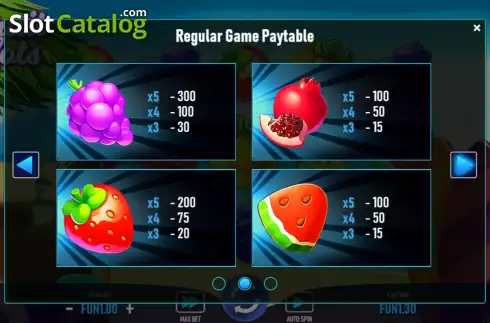 画面7. Fruit Slots (Urgent Games) カジノスロット