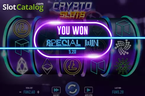 Win screen 2. Crypto Slots slot