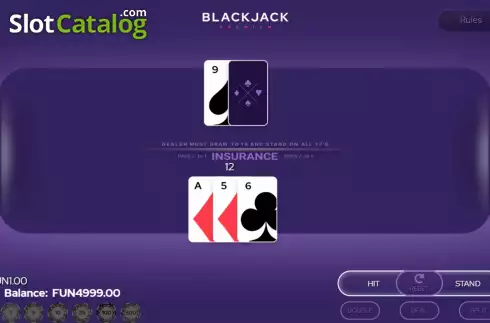 Game screen 3. Blackjack Premium Double Deck slot