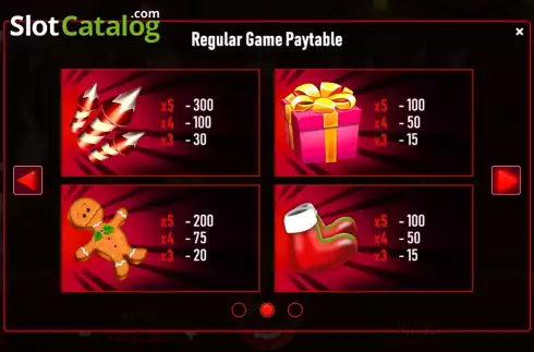 PayTable screen 2. Santa Slots slot