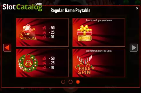 PayTable screen 3. Christmas With Krampus slot