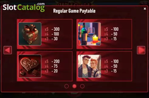 PayTable screen 2. Wild Cupid (Urgent Games) slot