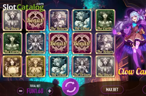 Game screen. Clow Cards slot
