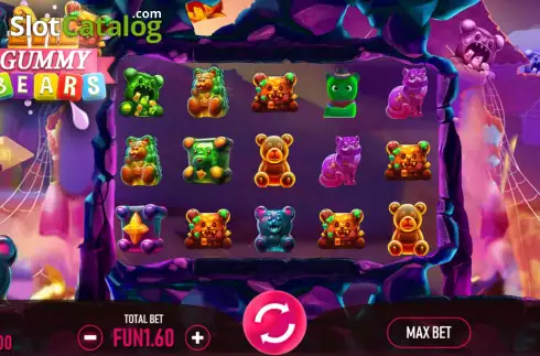 Game screen. Evil Gummy Bears slot