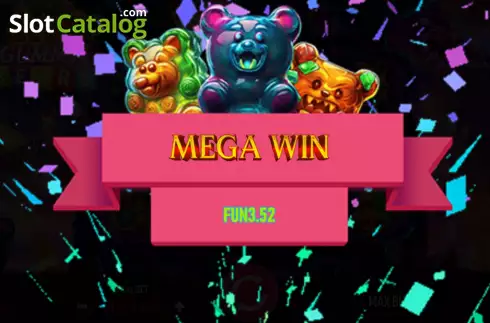 Win screen. Evil Gummy Bears slot