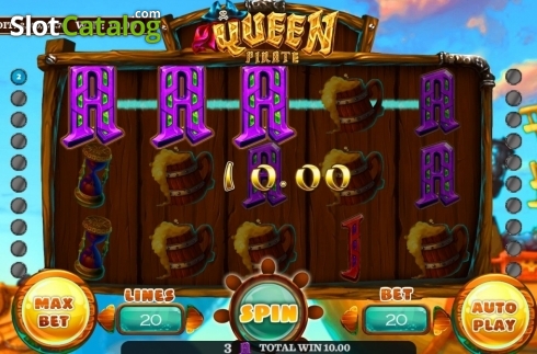 Win Screen. Queen Pirate (Vela Gaming) slot